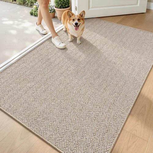 Vista 32 de LUMI Tapete ultradelgado para puerta de interior de 17 x 30 pulgadas, tapete de entrada antideslizante, tapete de perfil bajo, tapete de diseño