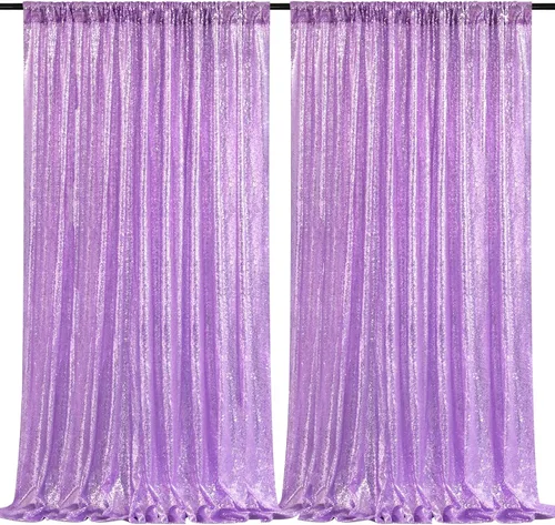 Vista 55 de B-COOL Cortinas de Fondo de Lentejuelas Azul Bebé 2 Piezas 2ftx8ft Fotografía para Fiestas Fondo Brillante Cortinas para Prom Bodas Baby Shower