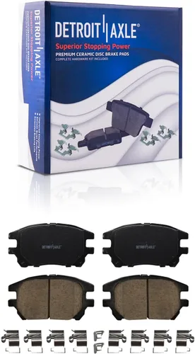 Vista 106 de Detroit Axle - Pastillas de freno de cerámica delanteras Reemplazo de pinza de freno derecha para Dodge Ram 1500 Dakota, Ram 1500 Classic - Juego