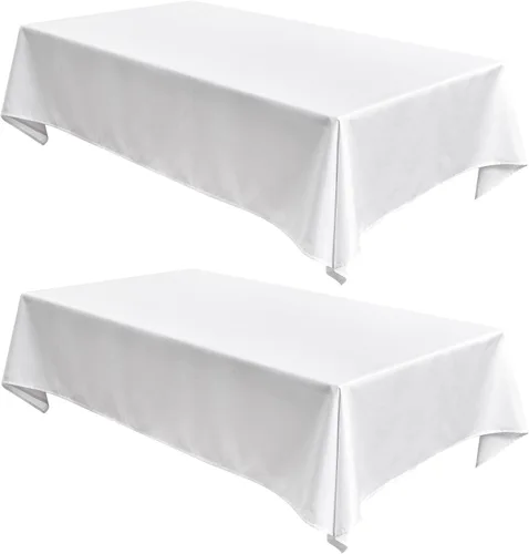 Vista 24 de Fitable - Mantel cuadrado de lino sintético resistente a las arrugas, tela neutral, para mesa de interior o exterior, para cocina o comedor