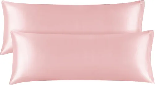 Vista 84 de BEDELITE Funda de almohada de satén para cabello y piel, súper suave y refrescante similar a las fundas de almohada de seda, paquete de 2 con cierre