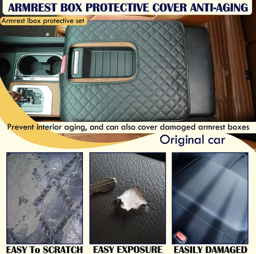 Vista 4 de CHEAYAR Kit de Cubierta para Reposabrazos de Consola Central, Cojín de Reposabrazos de Consola Automotriz Personalizado, Compatible con Toyota