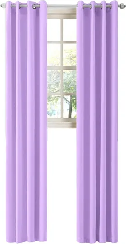 Vista 93 de LA PALMA Cortinas opacas con aislamiento térmico y ojales, para sala de estar, dormitorio, paquete de 2 paneles