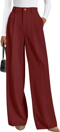 Vista 12 de PRETTYGARDEN Pantalones de vestir de trabajo de pierna ancha a medida para Negro