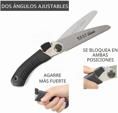 Vista 3 de Sierra de tracción japonesa para carpintería y artesanía en madera, mango largo con hoja de precisión y potencia de corte, acero resistente