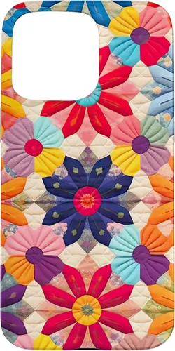 Vista 31 de Quilting Flower Blooms Quilt Pattern Case for iPhone 17