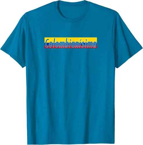 Vista 8 de Camisas Colombianisima Colombia para mujer Bandera de Colombia, Negro, S
