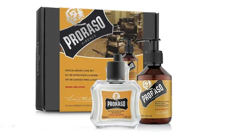 Vista 4 de Proraso Kit Duo para el cuidado de la barba para barbas nuevas o cortas con bálsamo para barba y lavado de barba