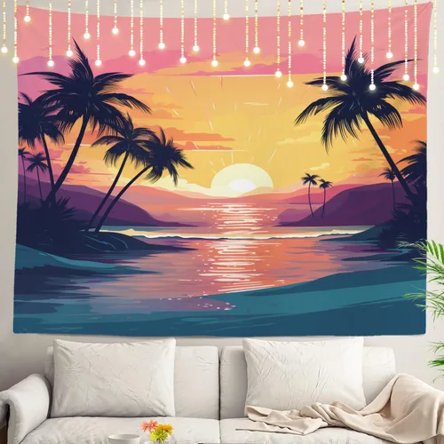Vista 29 de Shrahala Tapiz de pared de hojas de arce otoñal, hojas rojas llameantes, fondo negro, tapiz grande para colgar en la pared, tapiz decorativo