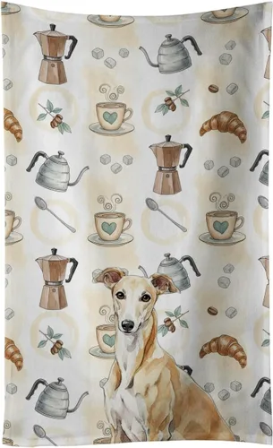 Vista 81 de Caroline's Treasures Afghan Hound - Toalla de cocina para barra de café, terciopelo frontal y lazo de algodón, lavable a máquina Sabueso afgano