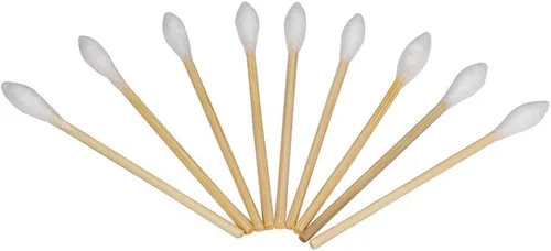 Vista 3 de Tipton Power Swabs calibre .22, 250 unidades con construcción de algodón y mango de bambú para limpieza de armas de fuego sin desorden