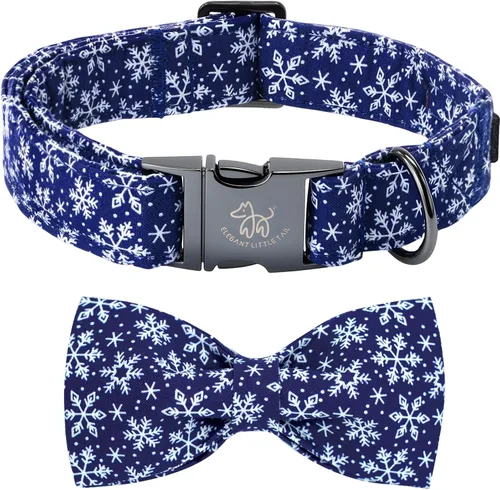 Vista 35 de Elegant little tail - Collar de otoño para mascotas con corbatín, lindo collar de Halloween con estampado de flores y calabaza para cachorros