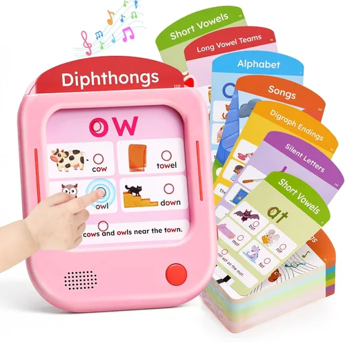 Vista 12 de JoyCat Tableta de aprendizaje bilingüe para niños, 106 tarjetas parlantes