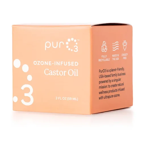 Vista 3 de PurO3 Aceite de ricino ozonizado – Cuidado de la piel puro, natural y orgánico para la cara y el cuerpo – Loción curativa oxigenada, hidratante