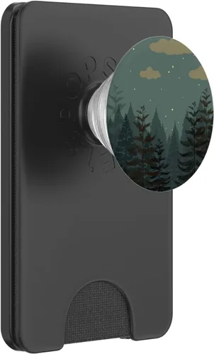 Vista 7 de Elegant Dark green PopSockets intercambiables con patrón verde bosque