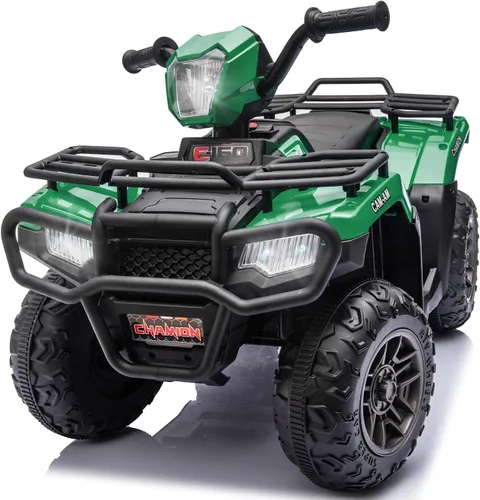 Vista 11 de ATV de 24 V para niños, motor dual de 4 ruedas con 2 velocidades y Negro