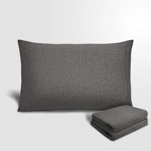 Vista 9 de Juego de 2 fundas de almohada elásticas de micropunto ultra suaves, tamaño estándar, color beige