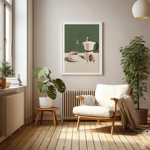 Vista 2 de ZHGYGBN Arte de pared de cocina, póster abstracto vintage de cocina, imagen de restaurante, lienzo divertido de café, ideas de arte de pared, regalo
