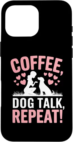 Vista 19 de Coffee Dog Talk Repeat Dog Mom Puppy Love Case for iPhone 17