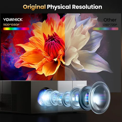 Vista 3 de Proyector 4K con aplicaciones integradas, 1500 ANSI/compatible con Netflix/Dolby Audio Smart Projector con WiFi 6 y Bluetooth 5.3, proyector de cine