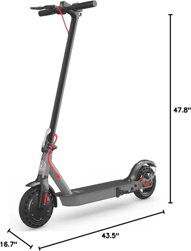 Vista 10 de Hiboy Scooter eléctrico, neumáticos de 8.5 pulgadas, hasta 17 millas de alcance, motor de 350W y 19 MPH, scooter eléctrico plegable y portátil