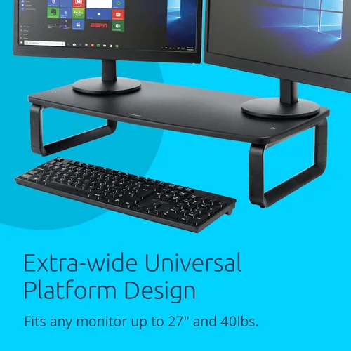 Vista 3 de Kensington SmartFit - Soporte extra ancho para monitor, altura ajustable, diseño ergonómico (K52797WW), color negro