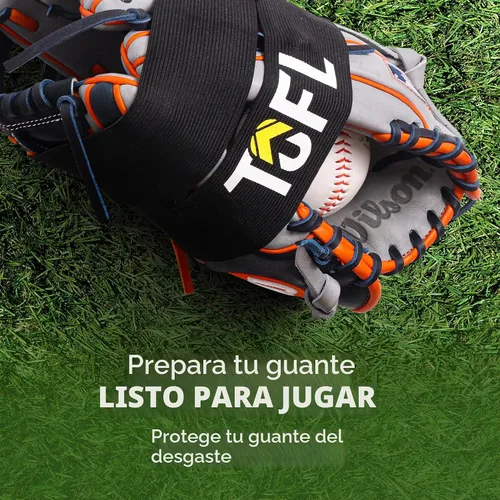 Vista 7 de TOFL Banda de guante de béisbol para moldear guantes Correa elástica con cierre ajustable para formar y almacenar bolsillos Accesorio de cuidado