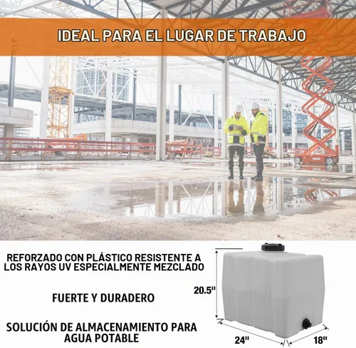 Vista 6 de Romotech Depósito horizontal cuadrado de polietileno.