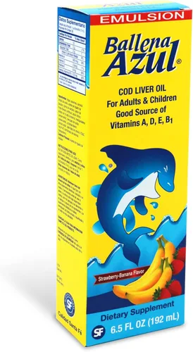Vista 2 de Ballena Azul Aceite de Hígado de Hígado de Bacalao para Adultos y Niños, Aceite de Hígado de Bacalao para Adultos y Niños, Fuente de Vitaminas A, D