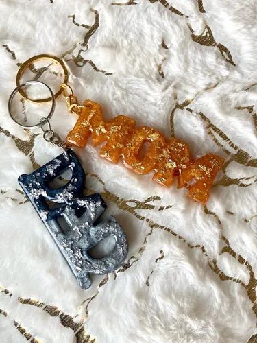 Vista 7 de 1 molde de resina epoxi con letras de mamá papá, moldes de silicona para colgantes de corazón, molde de fundición para herramientas de fabricación