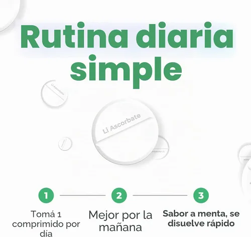 Vista 7 de Suplemento de litio de baja dosis de 1 mg - Calma y enfoque sin somnolencia - Tabletas de ascorbato de litio de disolución rápida con vitamina C