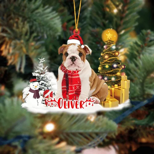 Vista 183 de NAZENTI Adorno personalizado de gato abisinio con árbol de pino, adorno de Navidad personalizado para perros amantes de las mascotas, colgante