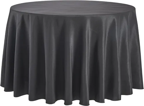 Vista 7 de Mantel redondo marfil Poliéster lavable Resistente a las arrugas 120 pulgadas Mantel de mesa de alta calidad para vacaciones, bodas, fiestas