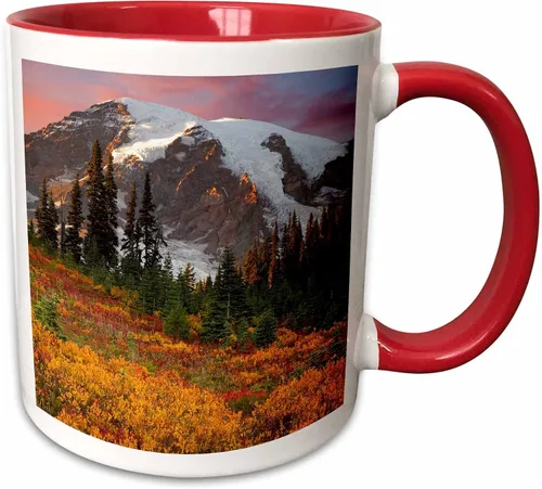 Vista 10 de 3dRose (mug_95130_4) USA, Washington, Mount Rainier NP, Paradise Area - US48 BJA0117 - Jaynes Gallery - Taza negra de dos tonos, 11 onzas