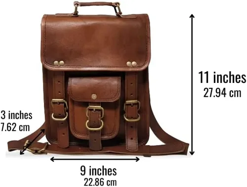 Vista 6 de Bolsa al hombro de piel genuina para ipad y tableta para hombres