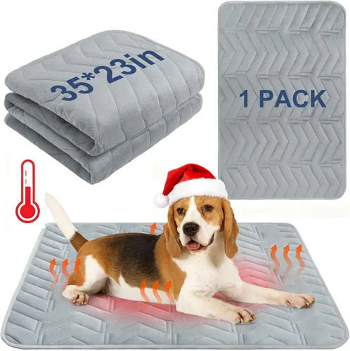 Vista 13 de BEAUTYZOO Cama para Gatos Autocalentable, Paquete de 4 Camas Calentadas para Gatos, Almohadilla de Calentamiento de Lámina Térmica de Felpa Extra