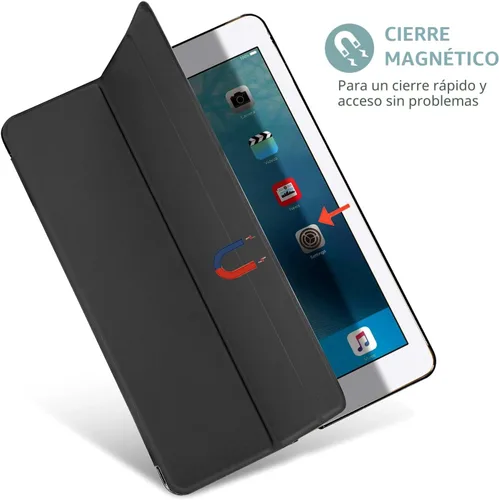 Vista 8 de ProCase Funda Inteligente para iPad Air de 10,5" 3ª Generación 2019 / iPad Pro 2017, Funda Delgada con Soporte con Parte Trasera Translúcida Negro