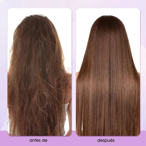 Vista 5 de ZJchao Peine de doble cepillo para alisar el cabello, cepillo de cerdas de doble extremo, peine alisador de abrazadera, resistente a altas