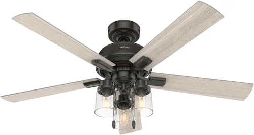 Vista 15 de Hunter Hartland 51745 - Ventilador de techo interior de 52 pulgadas con luces LED, para dormitorio, sala de estar o cocina, montaje estándar, sin