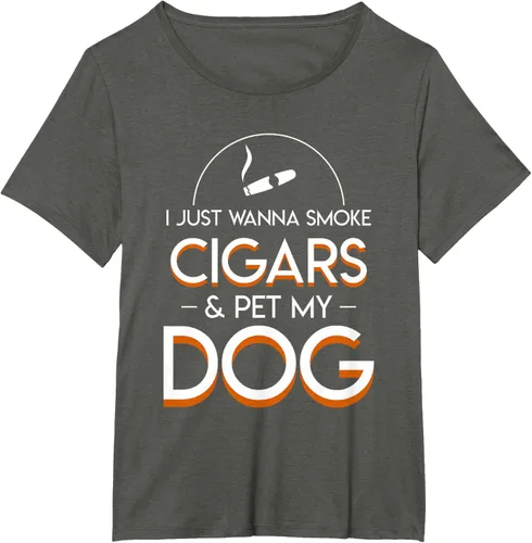 Vista 45 de Solo quiero fumar cigarros y mascotas a los amantes de los perros de mi perro, Negro, S