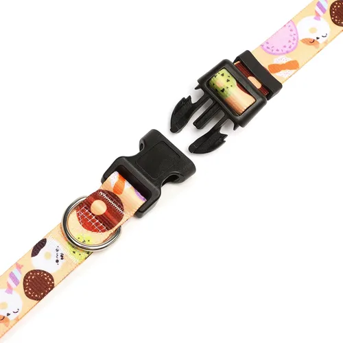 Vista 5 de Mercano - Collar ajustable para perro, patrones de diseño especial, collar de nailon suave cómodo y duradero para perros pequeños, medianos
