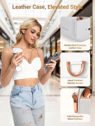 Vista 3 de JewelPods C01 Pro Auriculares de Oreja Abierta, Auriculares Inalámbricos Bluetooth con Clip, con Cristal, Seguros, Ligeros, Cómodos, Audio Premium