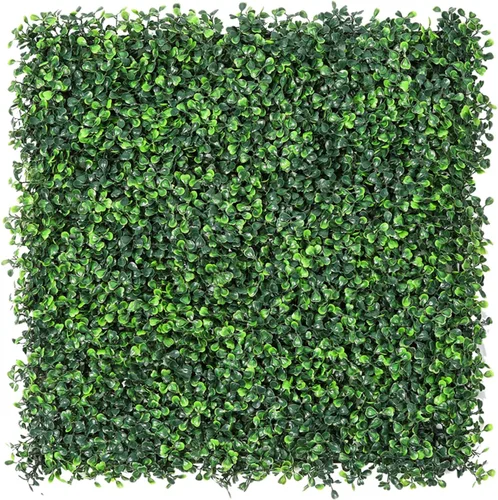 Vista 6 de Sunnyglade 12 piezas de paneles de madera artificiales de 10 x 10 pulgadas, planta de seto tipo arbusto, pantalla de privacidad con protección