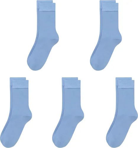 Vista 29 de SERISIMPLE Calcetines de bambú de viscosa para niños, calcetines escolares antiolor para niños y niñas, uniforme, ligeros, con costuras planas, 5