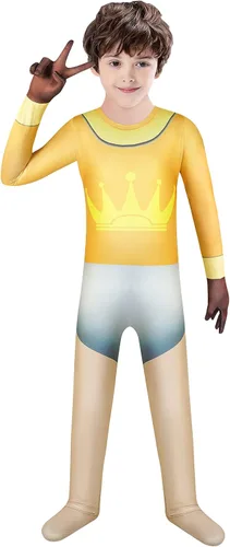 Vista 2 de A Man From the Window Costume for Kids Boys Scary Game Baby In Yellow Halloween Cosplay Horror Monster Role-play Jumpsuit