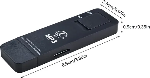 Vista 2 de Reproductor de MP3 USB, reproductor de MP3 digital sin pérdidas, sonido de alta fidelidad, reproductor de música MP3 con auriculares