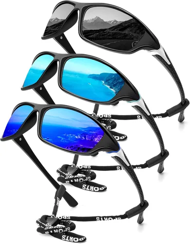 Vista 49 de KALIYADI 4 Pack Polarized Sunglasses-Men Sports Sun-glasses: Mens Sunglasses UV Protection for Fishing Driving Cycling