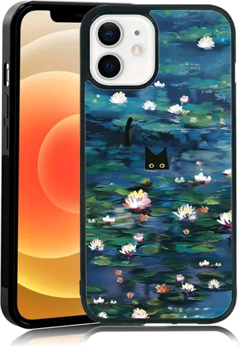 Vista 17 de Elegante funda de teléfono con diseño de gato Marie compatible con iPhone 11, funda de encaje dorado para iPhone, a prueba de golpes, rosa fucsia
