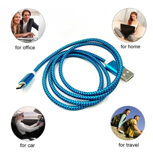 Vista 5 de Paquete de 2 cables micro USB de 3.5 pies para Samsung S7/S6, Note 5/4, Galaxy J7 J3, Tablet Tab 3 4 S2 A 10.1 9.7 8.0 7.0 S 10.5 E 9.6 Pro Kids