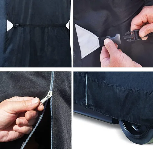 Vista 3 de Cubierta para carretilla elevadora 420D Oxford impermeable resistente control carretilla elevadora cubierta de lluvia universal carretillas